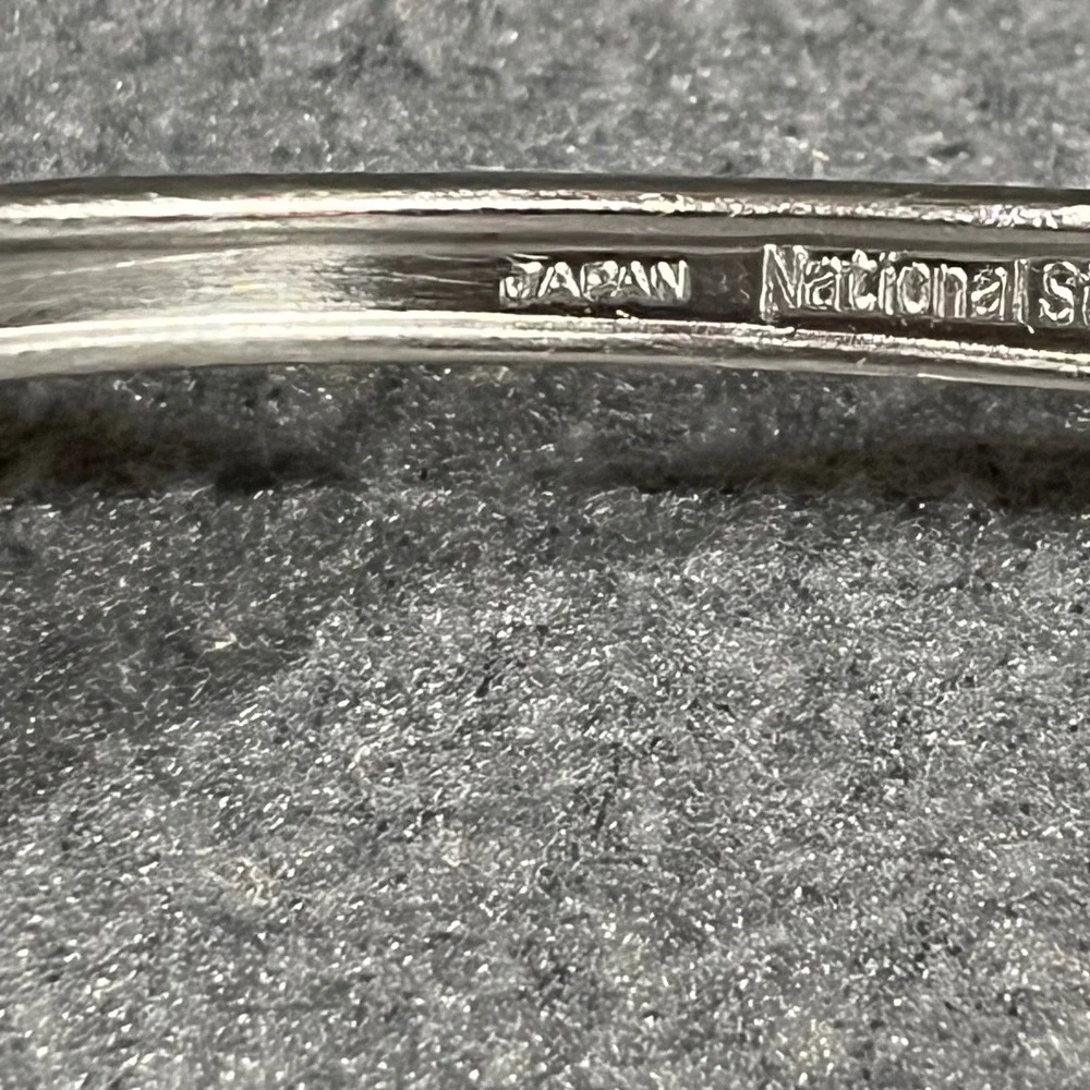 Vintage National Stainless Japan Serving Spoon & Fork Set Floral Stainless Steel